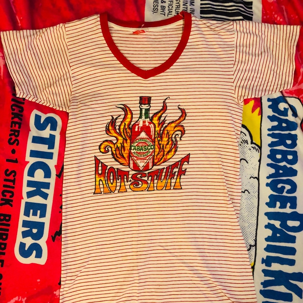 1970s Tabasco Ringer T Shirt Hot Stuff